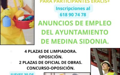ERACIS+ Medina Sidonia organiza una charla informativa sobre las nuevas plazas de empleo público municipal con la colaboración de las entidades del programa